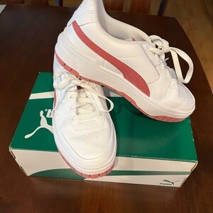 Like new Puma Women's Cali Dream White and Pink Sneakers